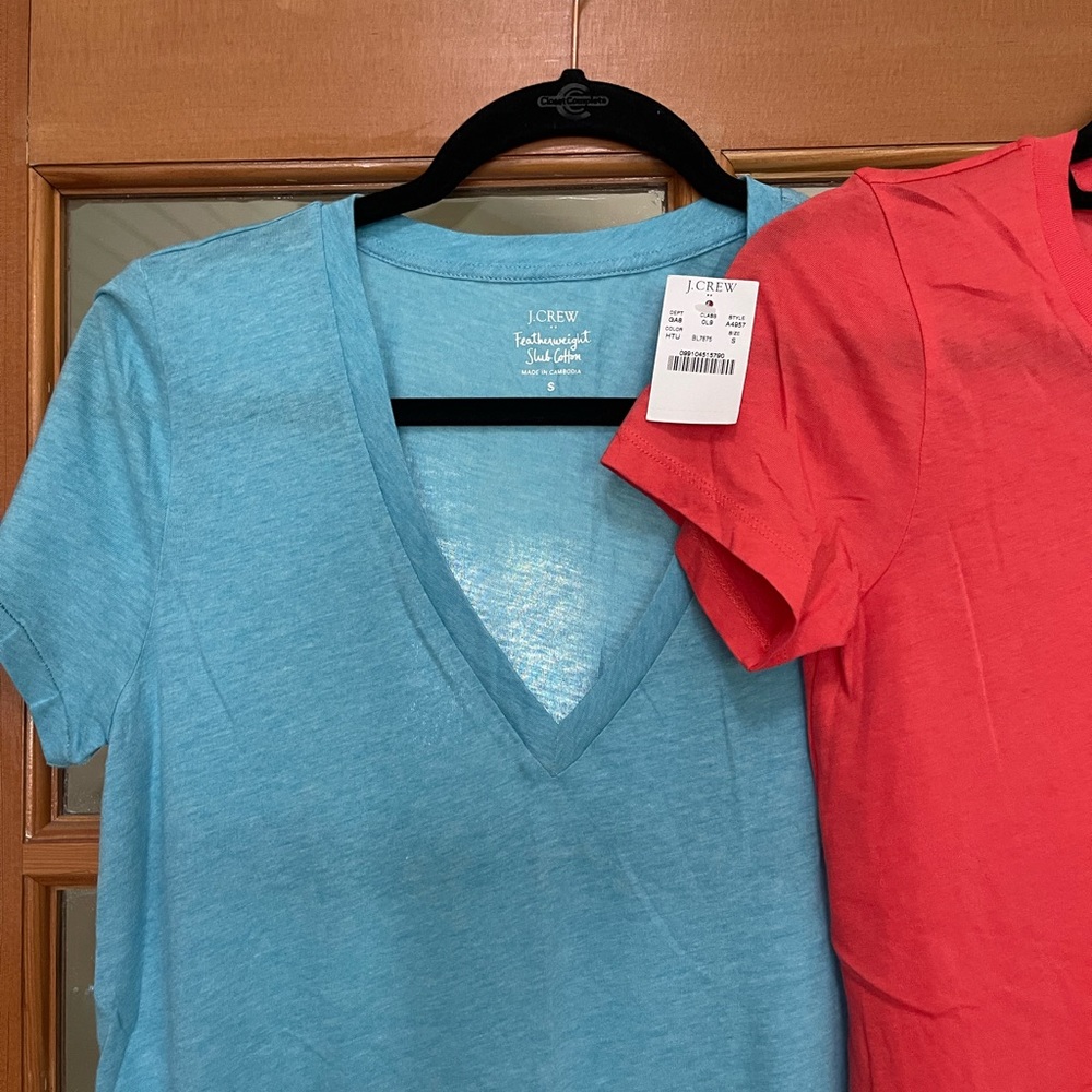 J.Crew Slub Cotton Tissue Tee, size small, set of 2 shirts - Picture 2 of 8